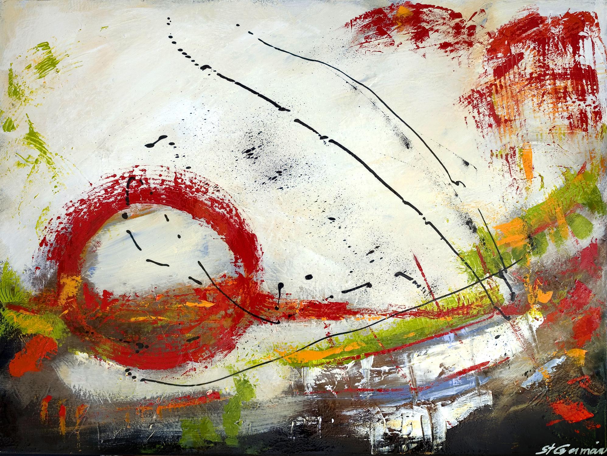 Intense by Carole St-Germain on GIANT ART - red abstract quebec artists
