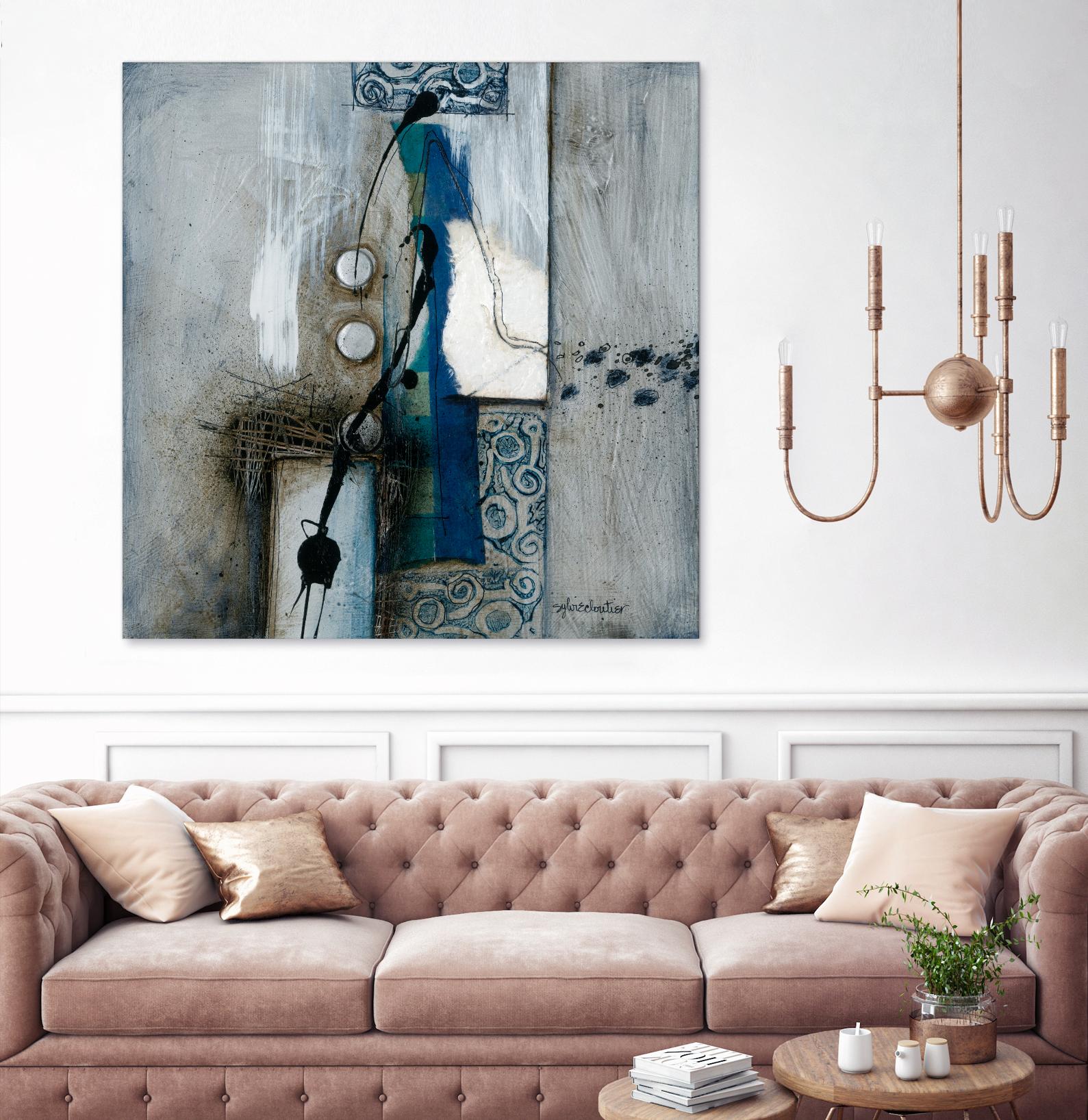 La fonte by Sylvie Cloutier on GIANT ART - blue abstract