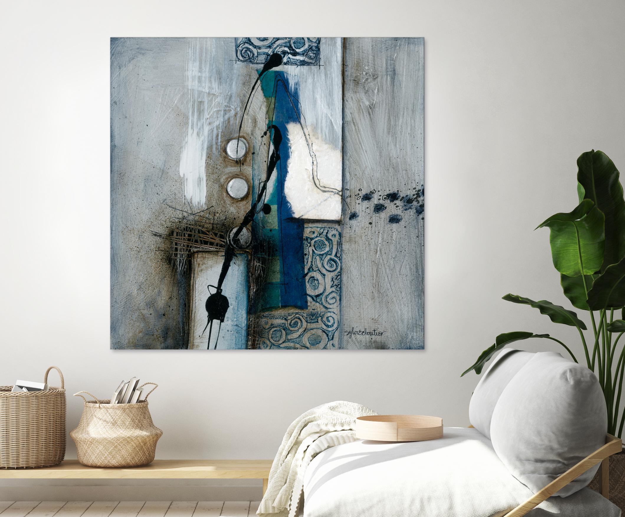La fonte by Sylvie Cloutier on GIANT ART - blue abstract