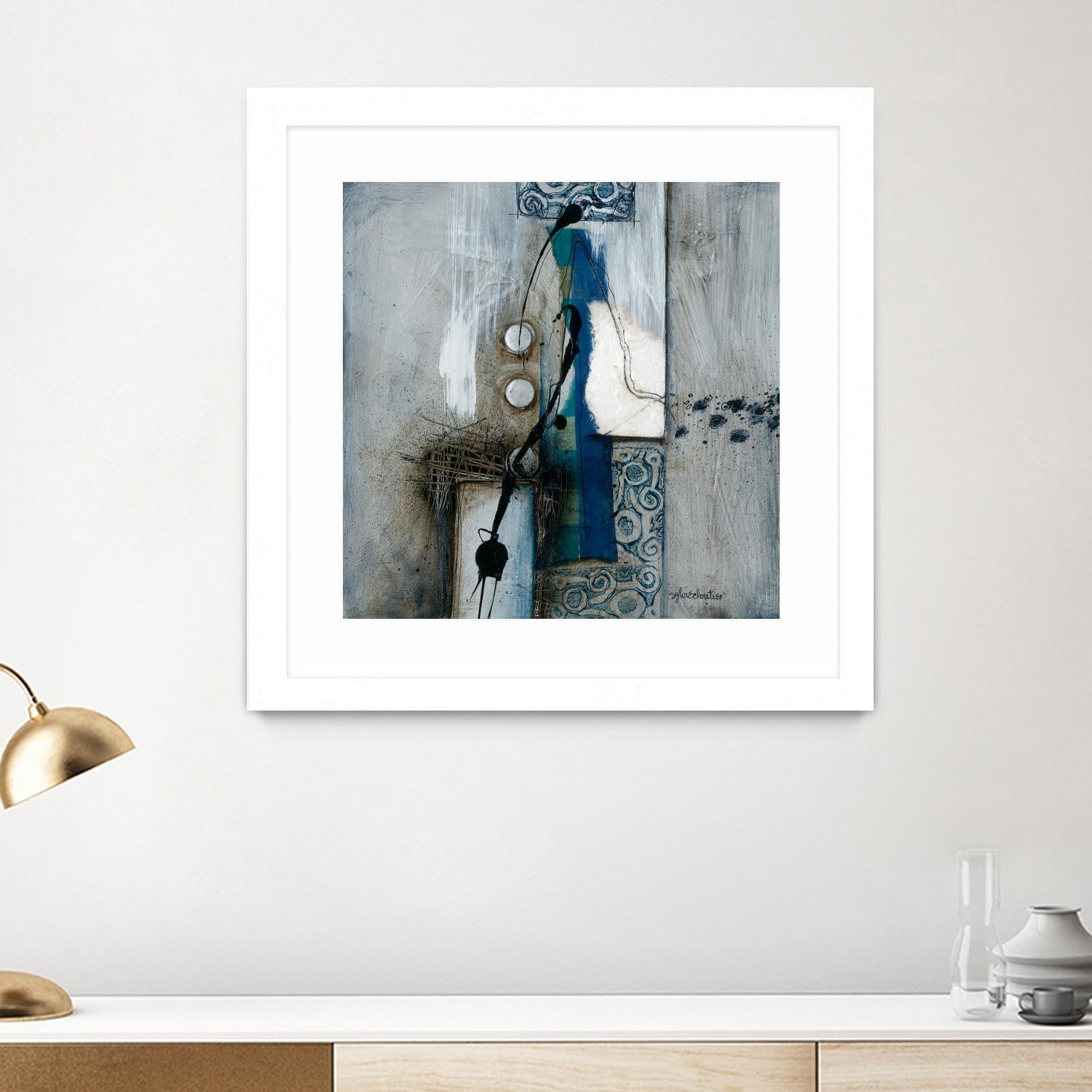 La fonte by Sylvie Cloutier on GIANT ART - blue abstract