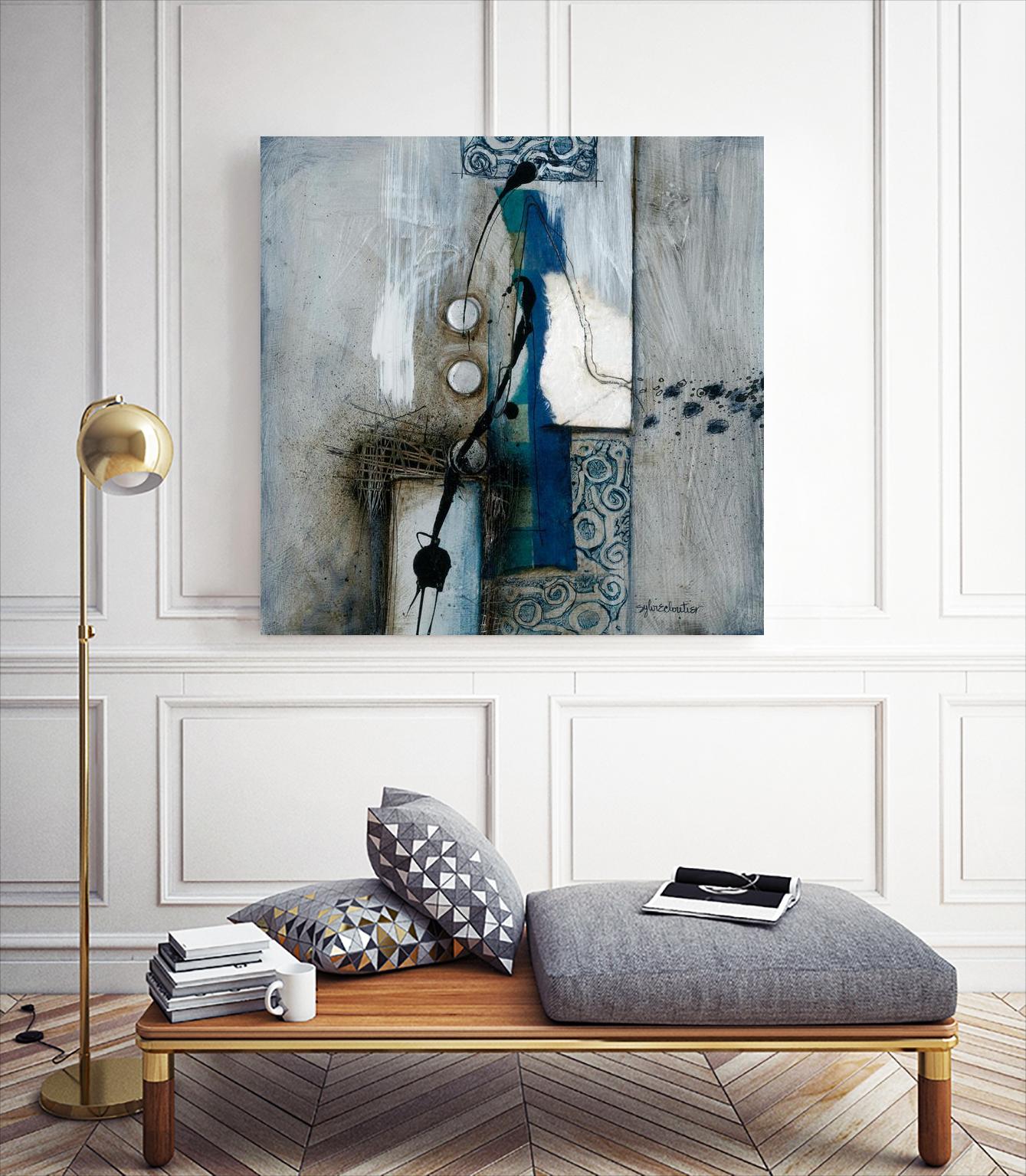 La fonte by Sylvie Cloutier on GIANT ART - blue abstract