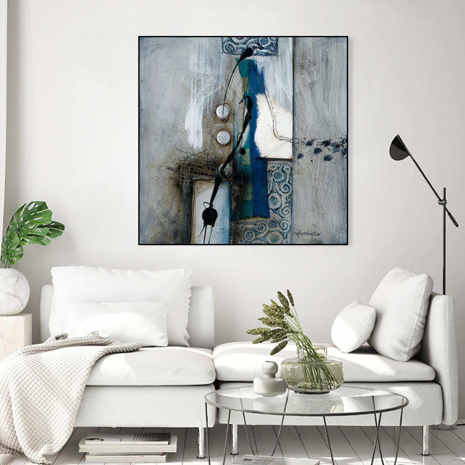 La fonte by Sylvie Cloutier on GIANT ART - blue abstract