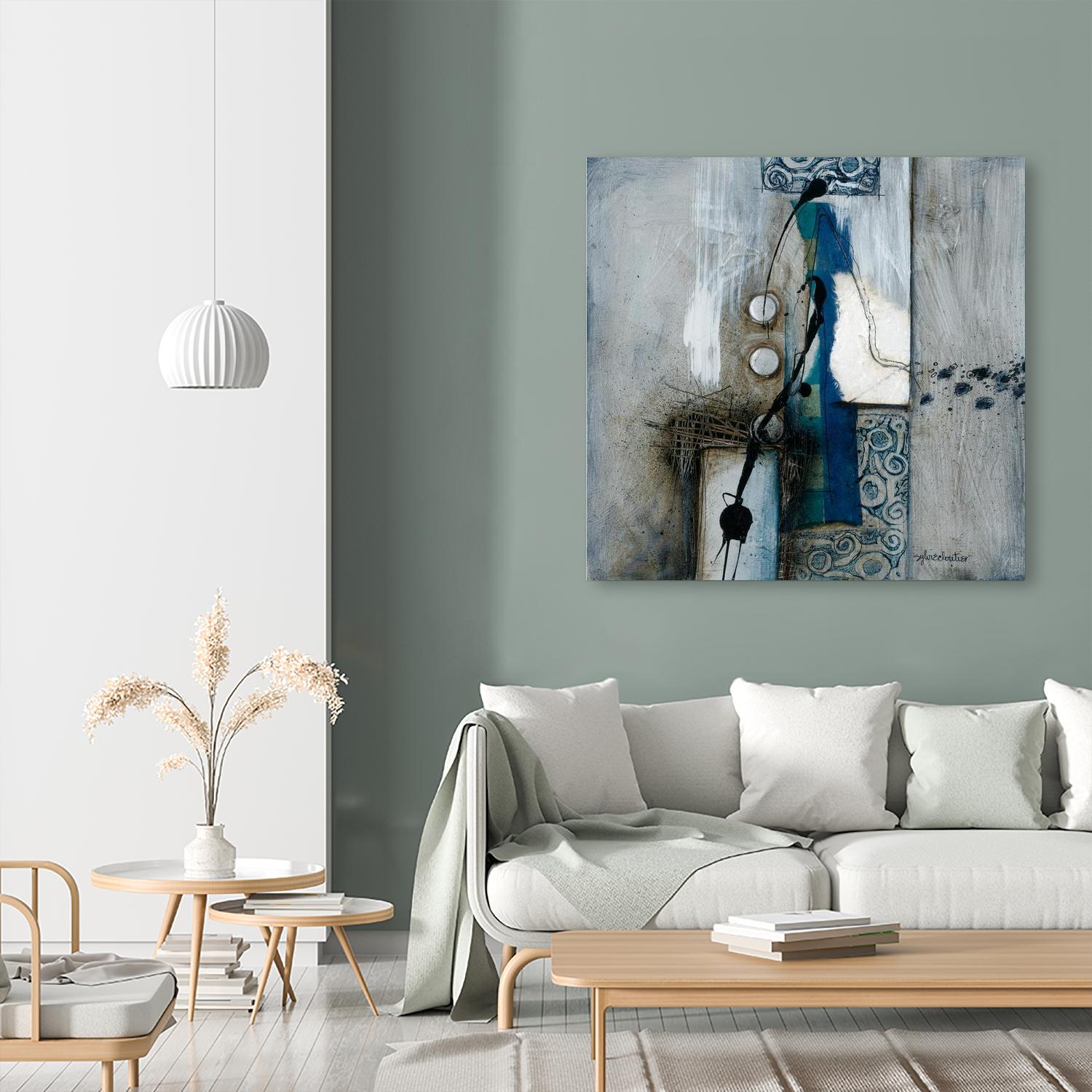 La fonte by Sylvie Cloutier on GIANT ART - blue abstract