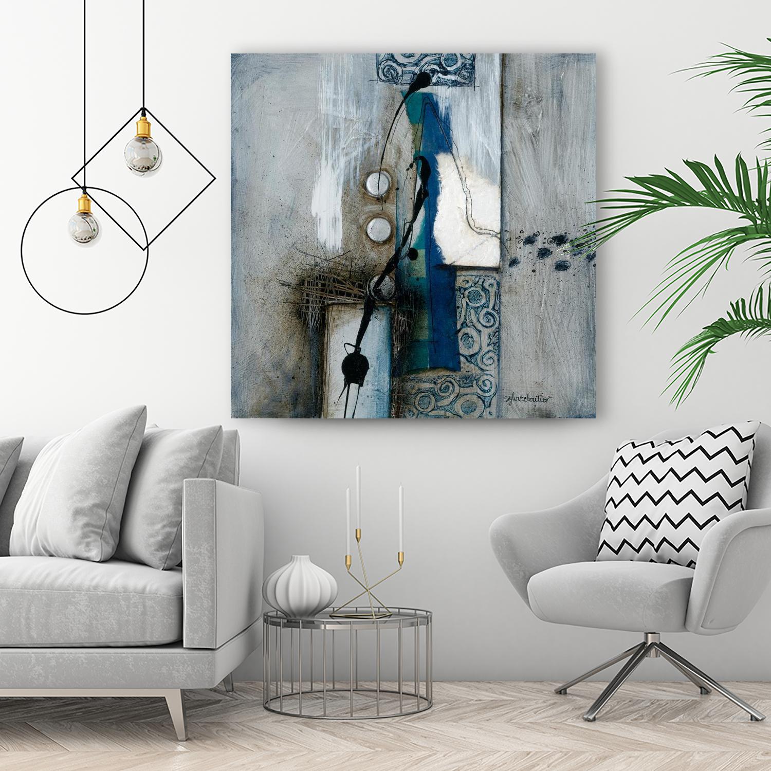 La fonte by Sylvie Cloutier on GIANT ART - blue abstract