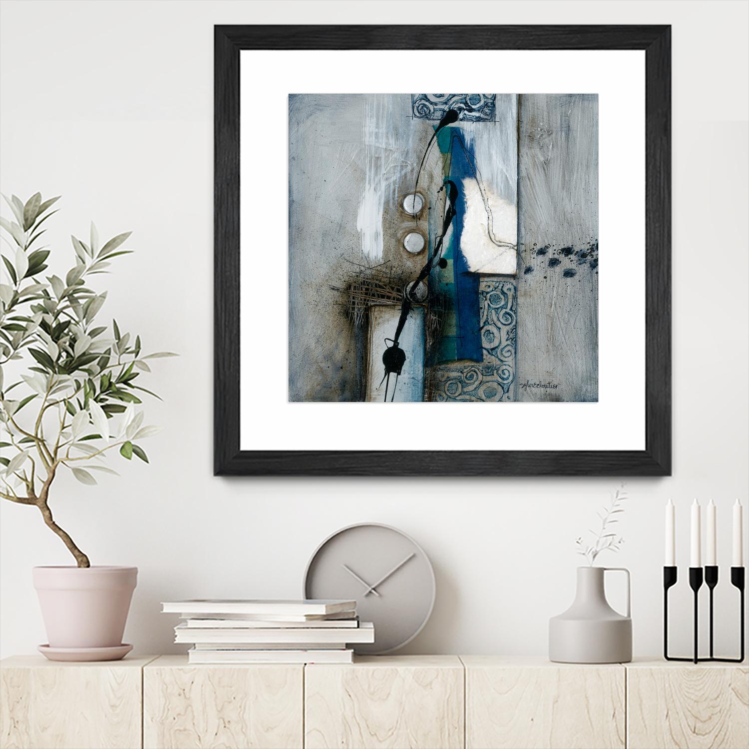 La fonte by Sylvie Cloutier on GIANT ART - blue abstract