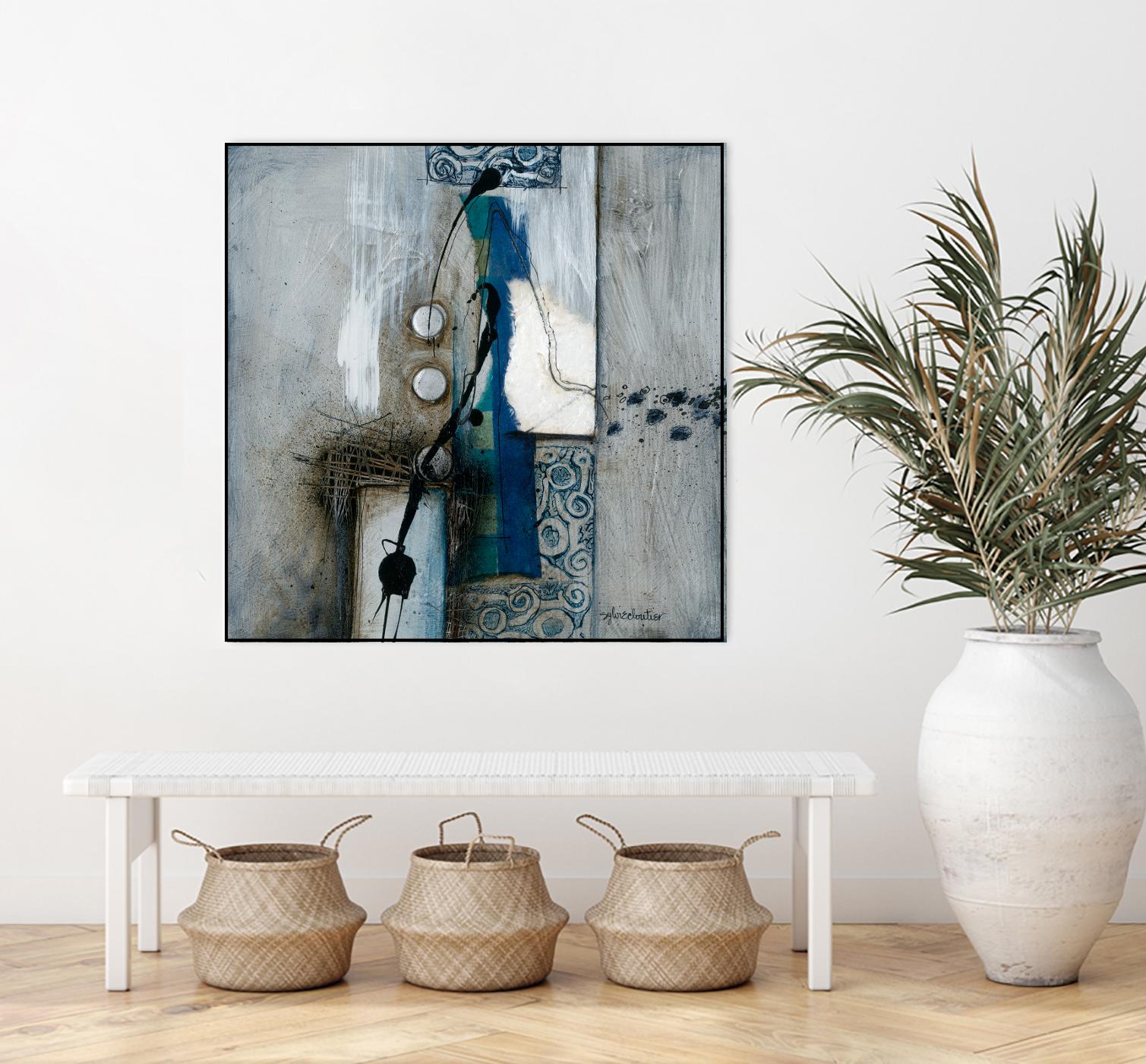 La fonte by Sylvie Cloutier on GIANT ART - blue abstract