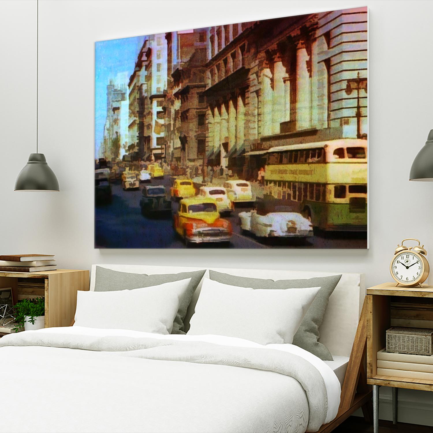 New York 1949 - 5 by Jean-François Dupuis on GIANT ART - beige architecture automobile