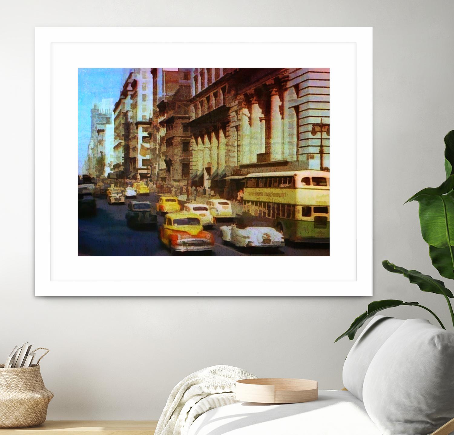 New York 1949 - 5 by Jean-François Dupuis on GIANT ART - beige architecture automobile