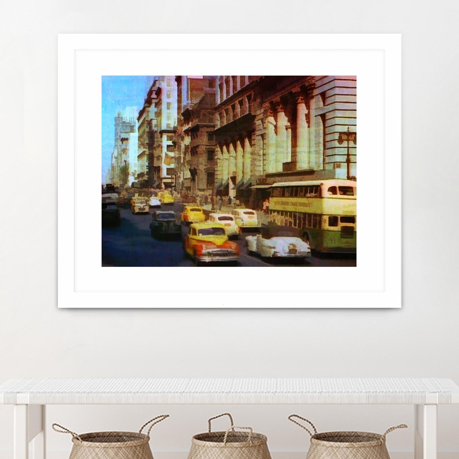 New York 1949 - 5 by Jean-François Dupuis on GIANT ART - beige architecture automobile