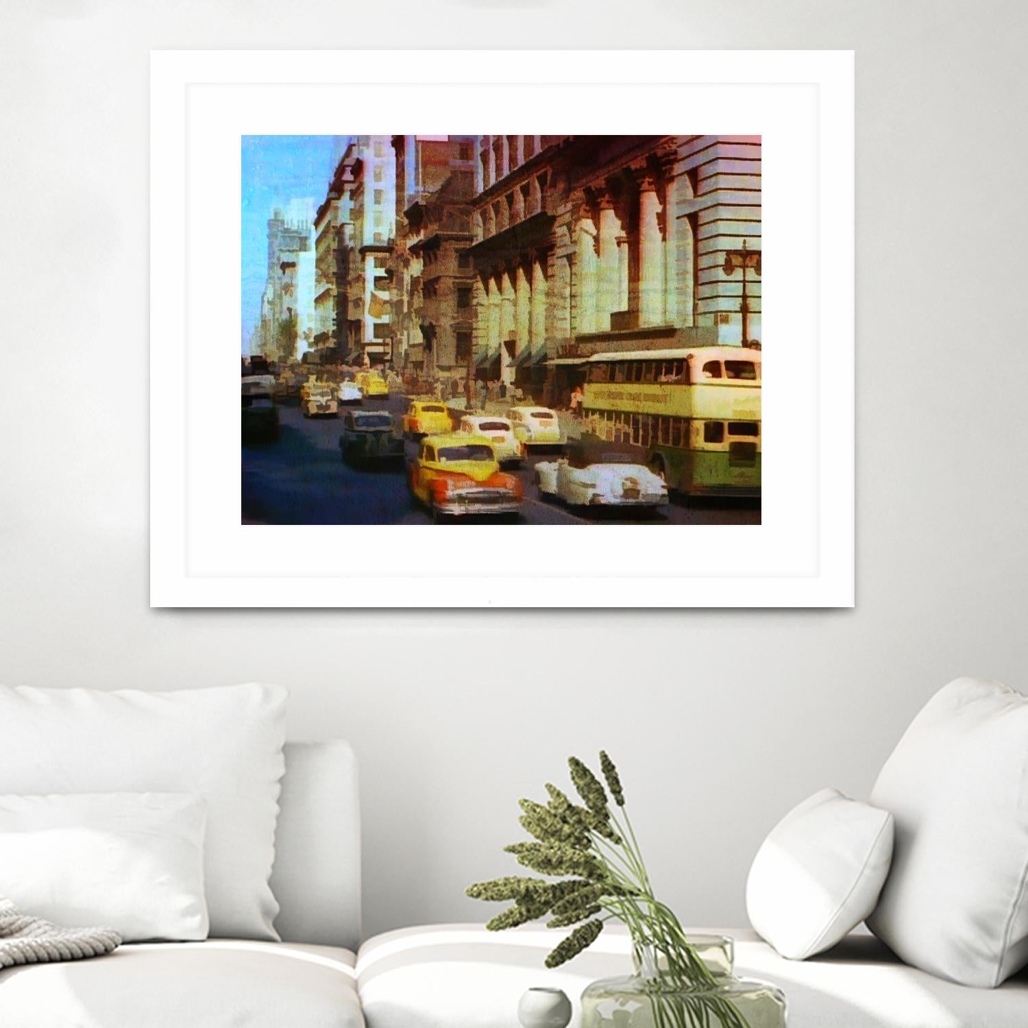 New York 1949 - 5 by Jean-François Dupuis on GIANT ART - beige architecture automobile