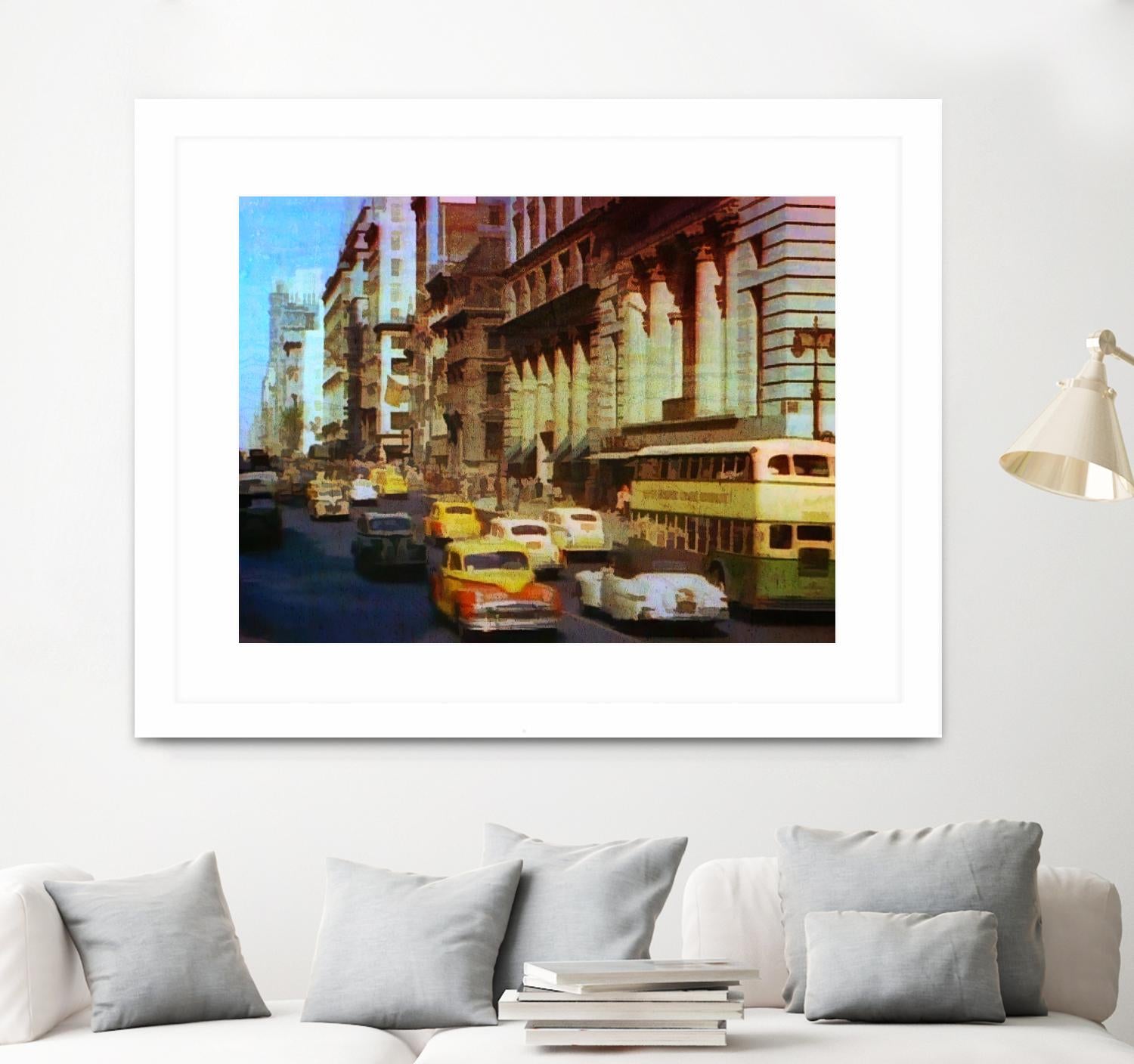 New York 1949 - 5 by Jean-François Dupuis on GIANT ART - beige architecture automobile