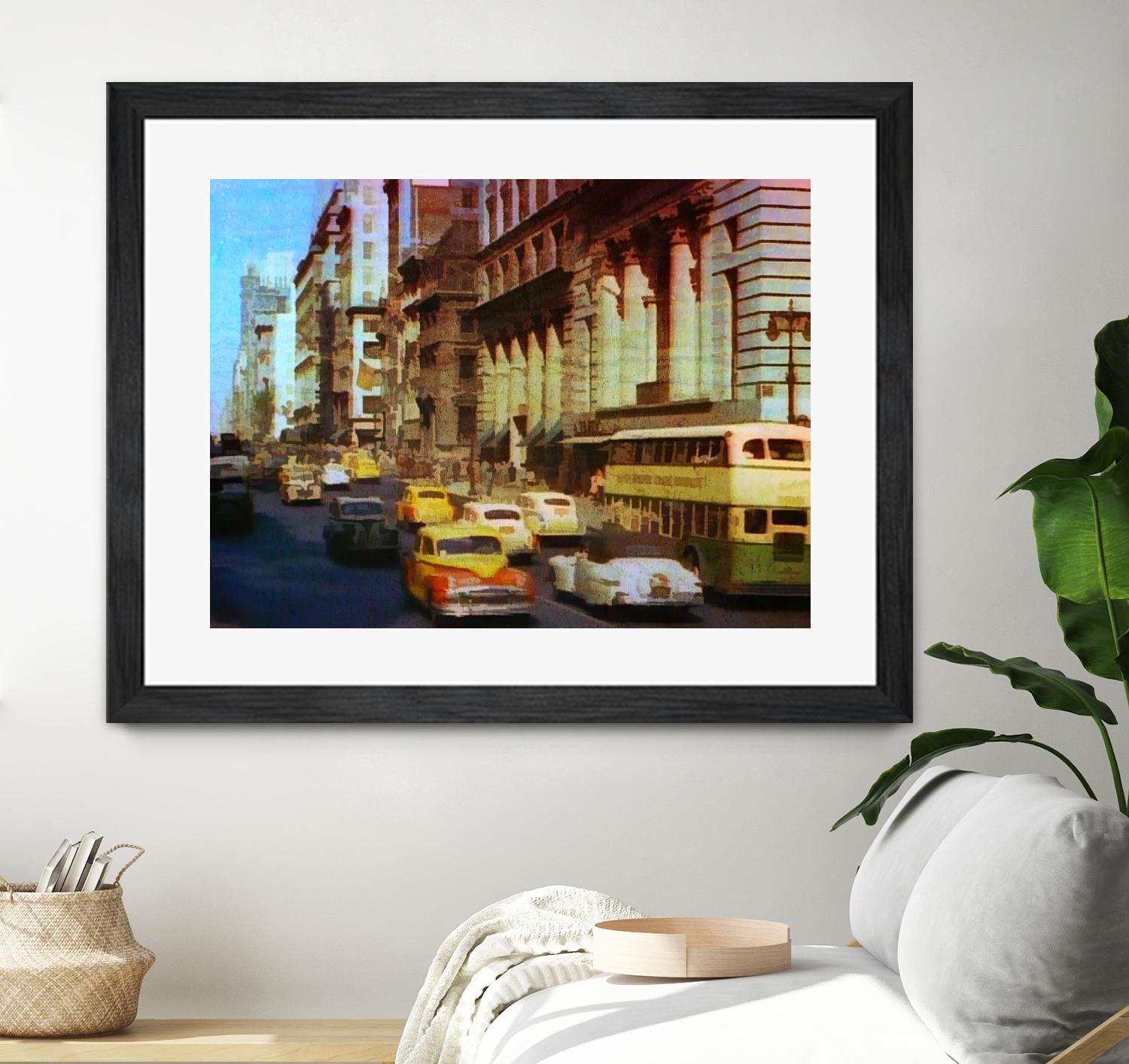 New York 1949 - 5 by Jean-François Dupuis on GIANT ART - beige architecture automobile