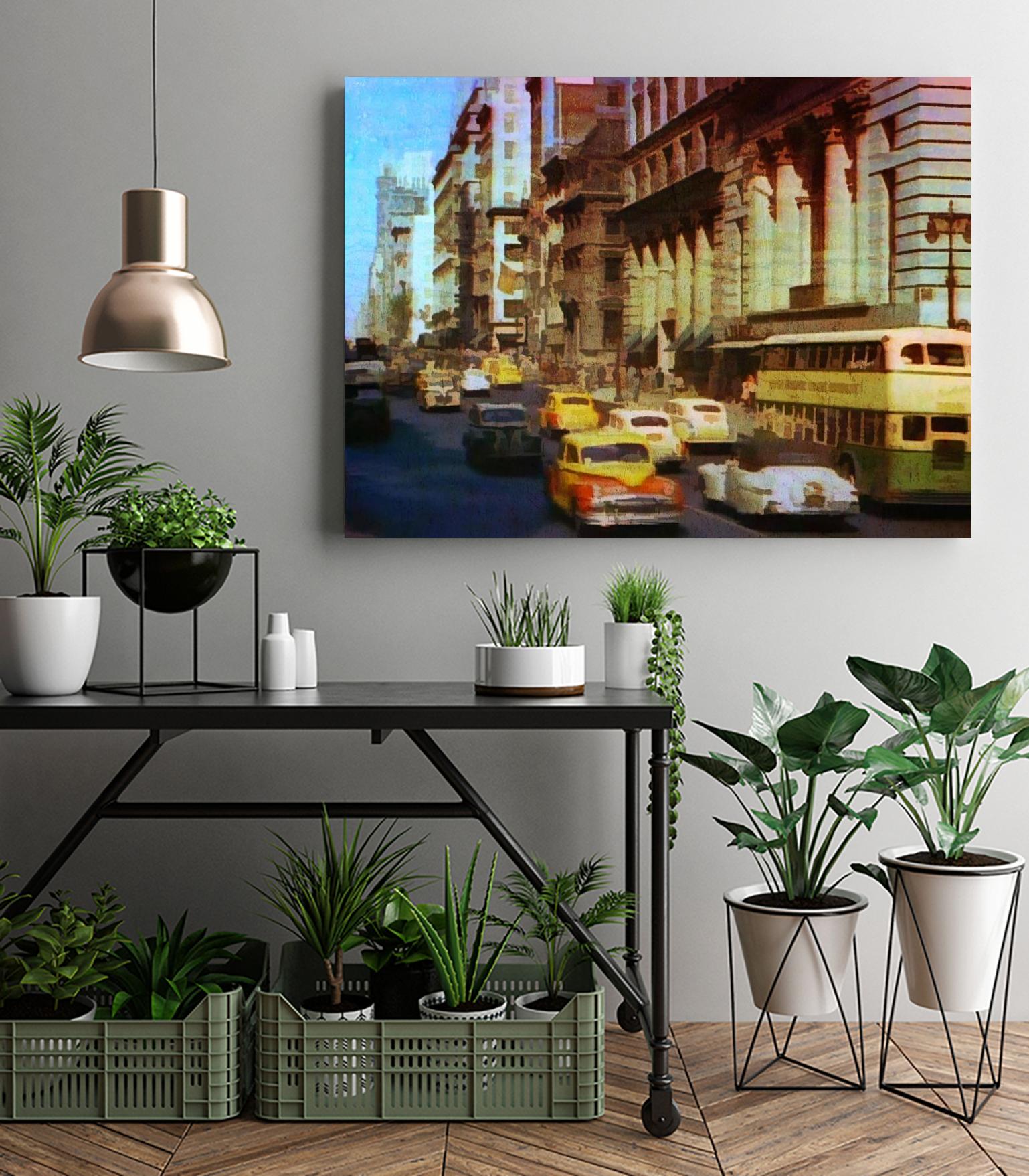 New York 1949 - 5 by Jean-François Dupuis on GIANT ART - beige architecture automobile