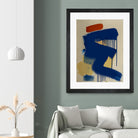Blue and Orange No 1 by Janet London on GIANT ART - blue abstract