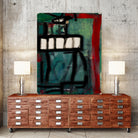 The Helicopter Comes Home No 2 by Janet London on GIANT ART - black abstract