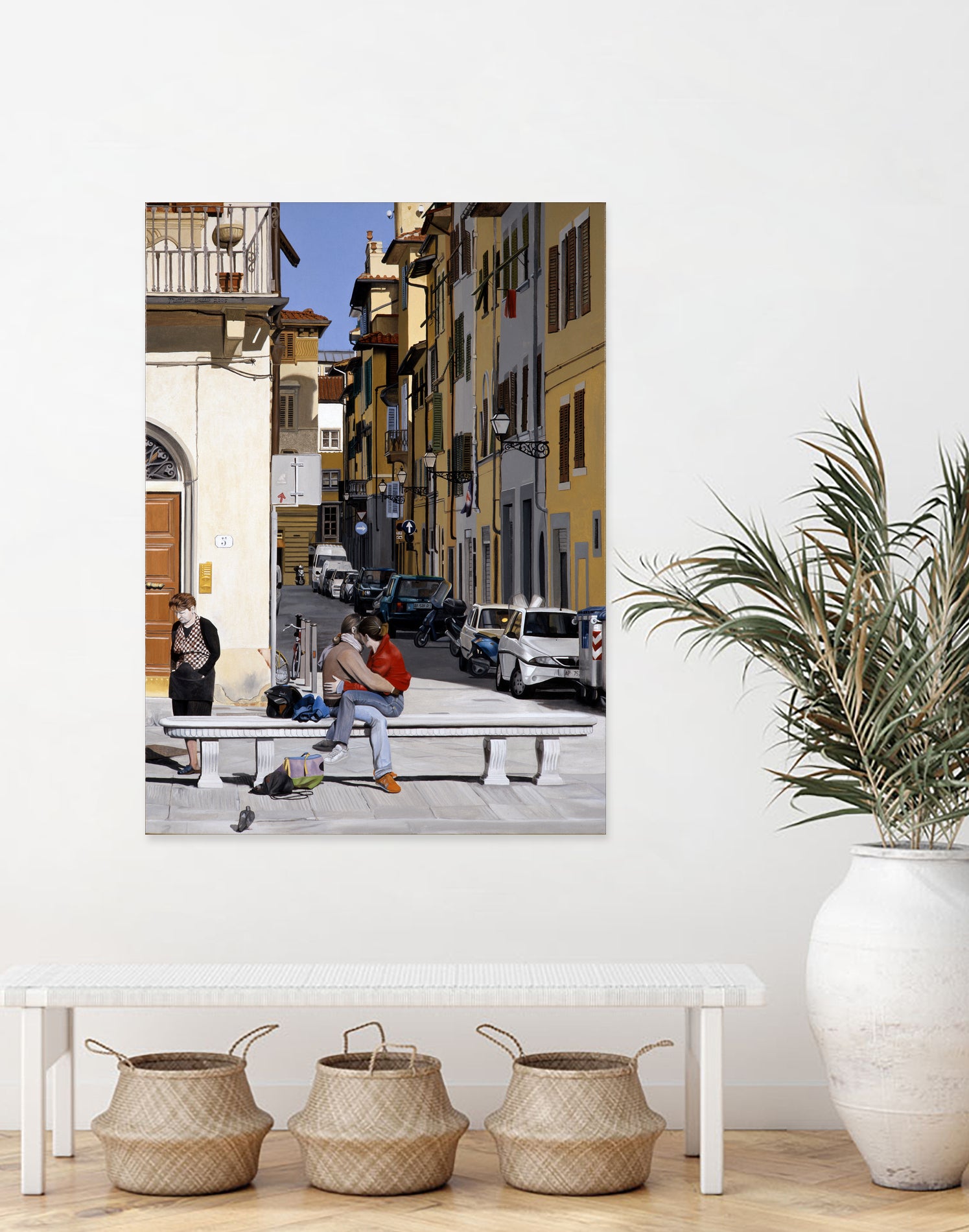 Lovers in Santa Croce by Matthew Holden Bates on GIANT ART - blue landscape