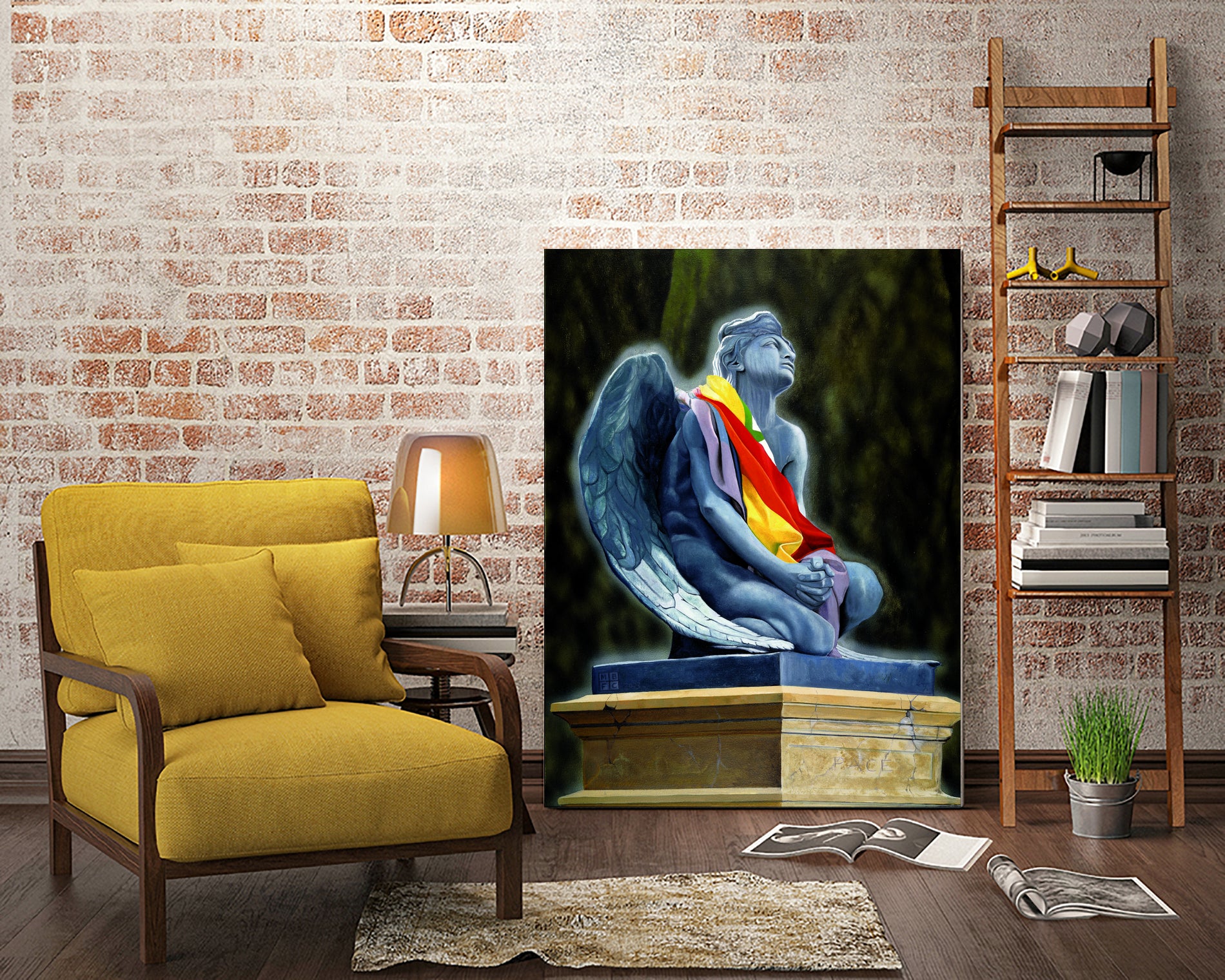 Angel of the Peace by Matthew Holden Bates on GIANT ART - blue urban art