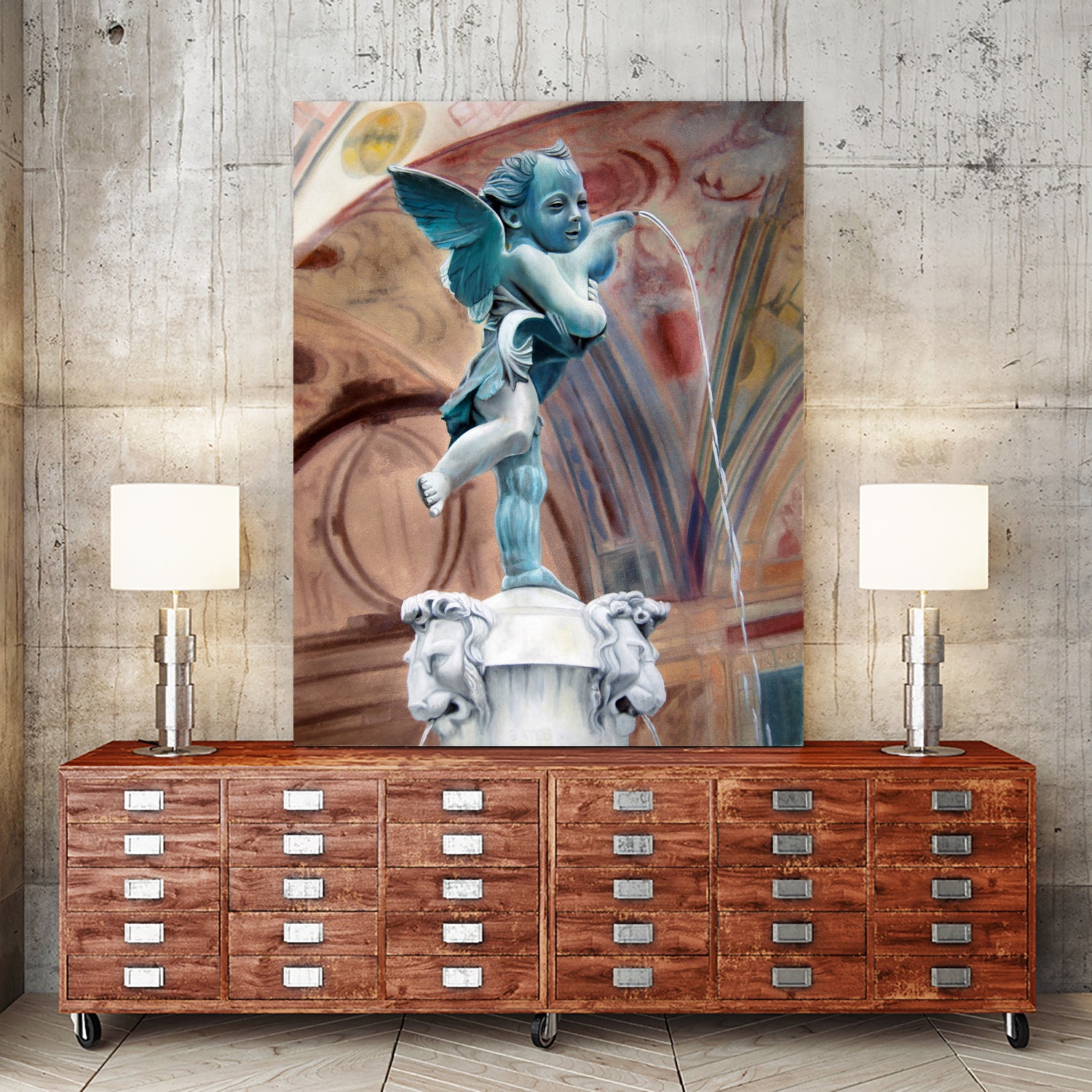 Il Putto by Matthew Holden Bates on GIANT ART - green landscape