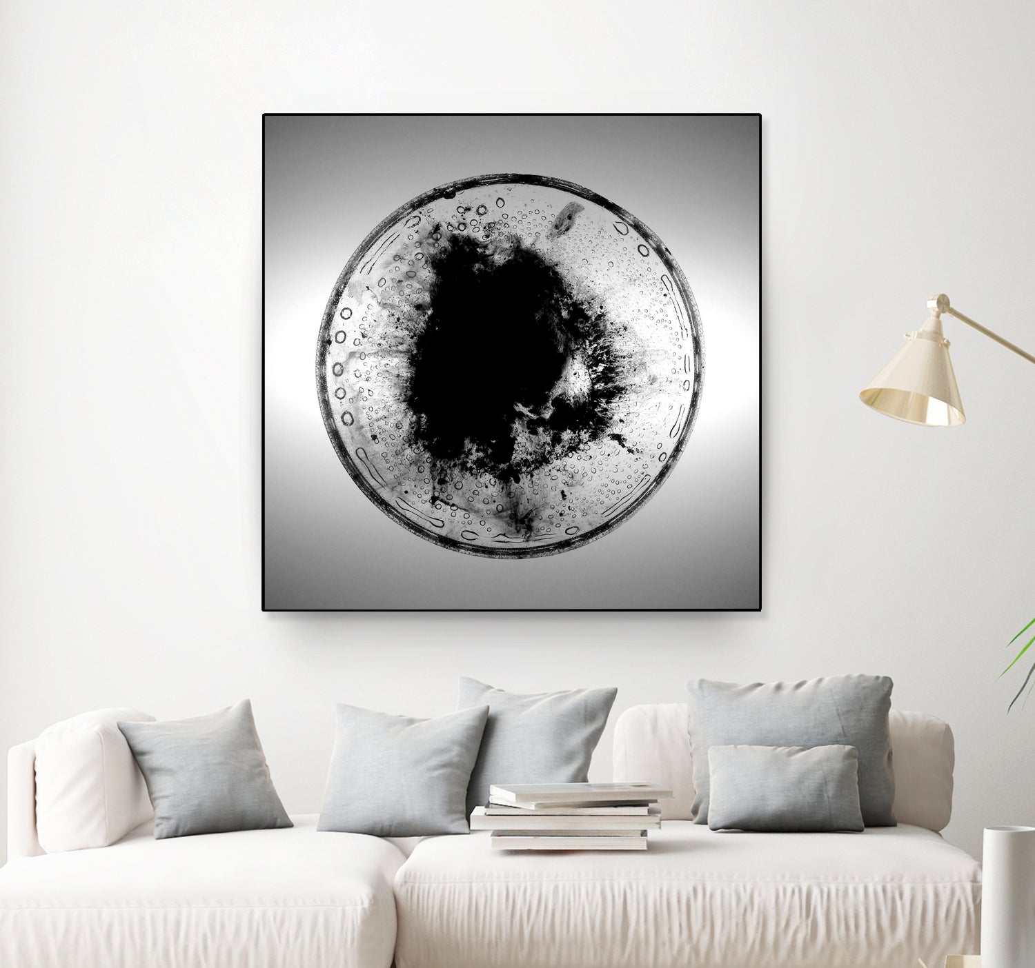 Dissolve by Orestes Grediaga on GIANT ART - black shapes  framed canvas