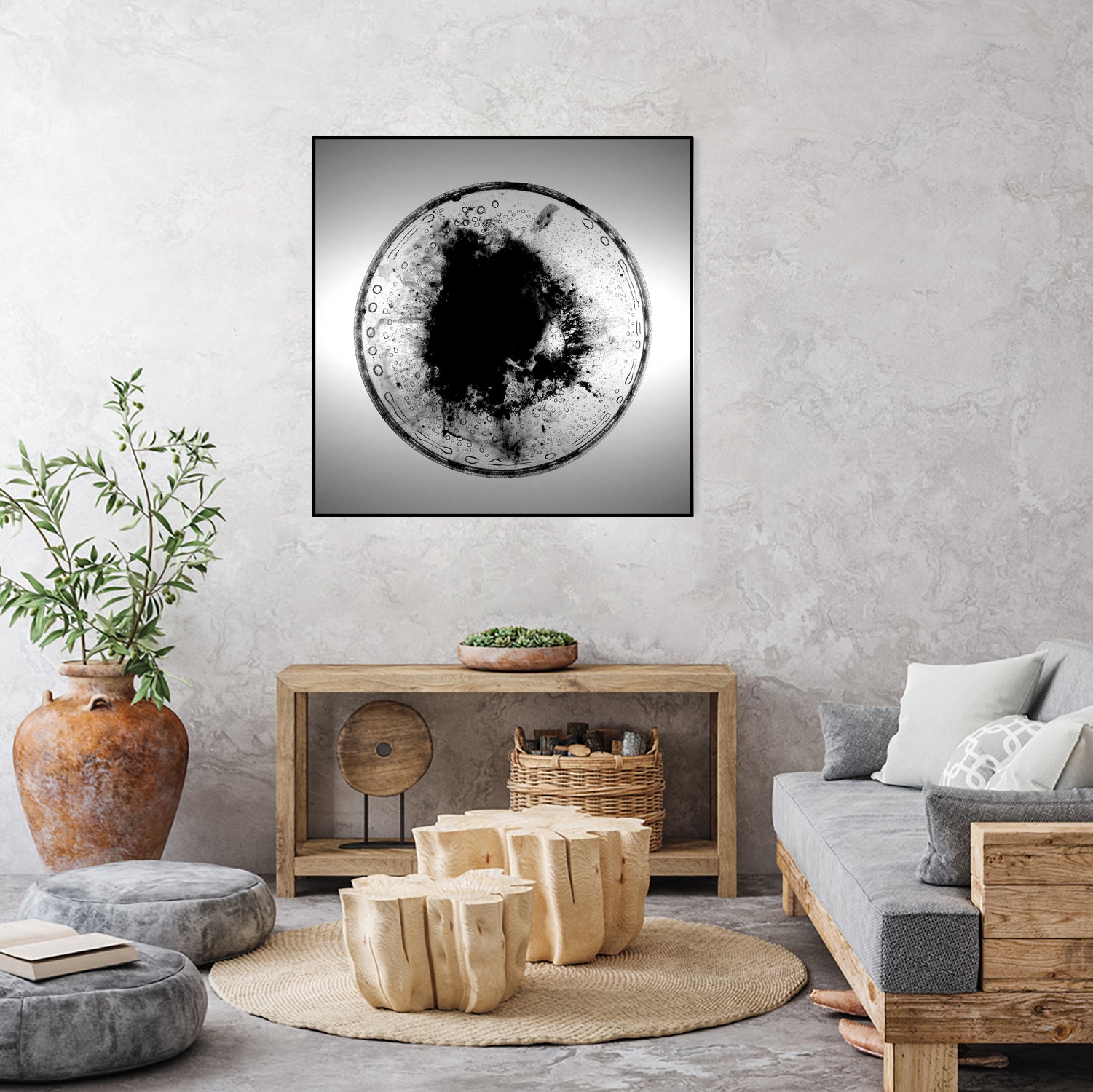 Dissolve by Orestes Grediaga on GIANT ART - black shapes  framed canvas