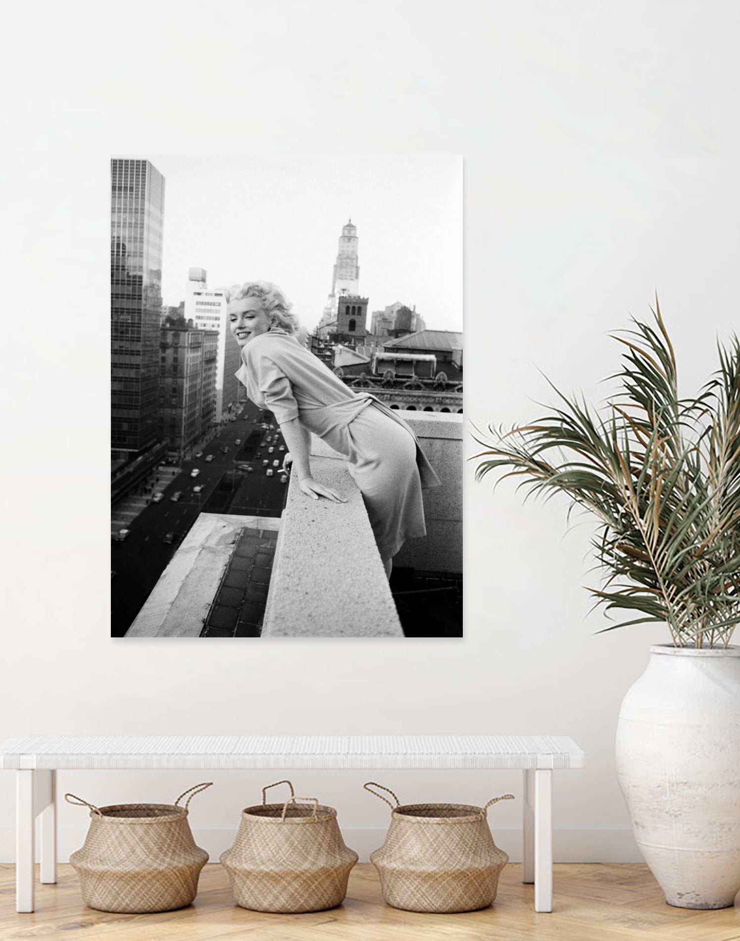 Marilyn on balcony  by M studio on GIANT ART - black and white photography