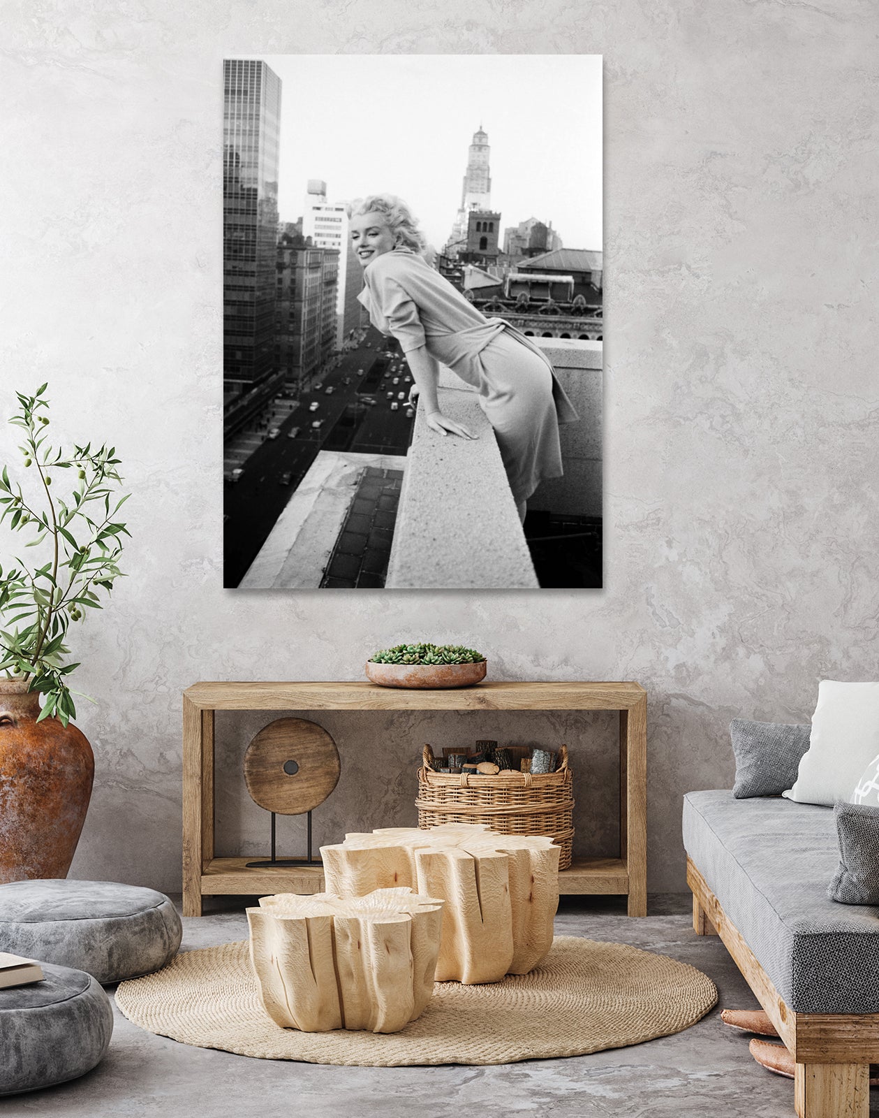Marilyn on balcony  by M studio on GIANT ART - black and white photography