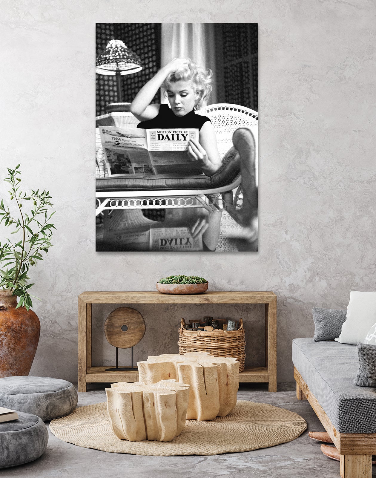 Reading  by M Studio on GIANT ART - black and white photogrpahy marilyn monroe