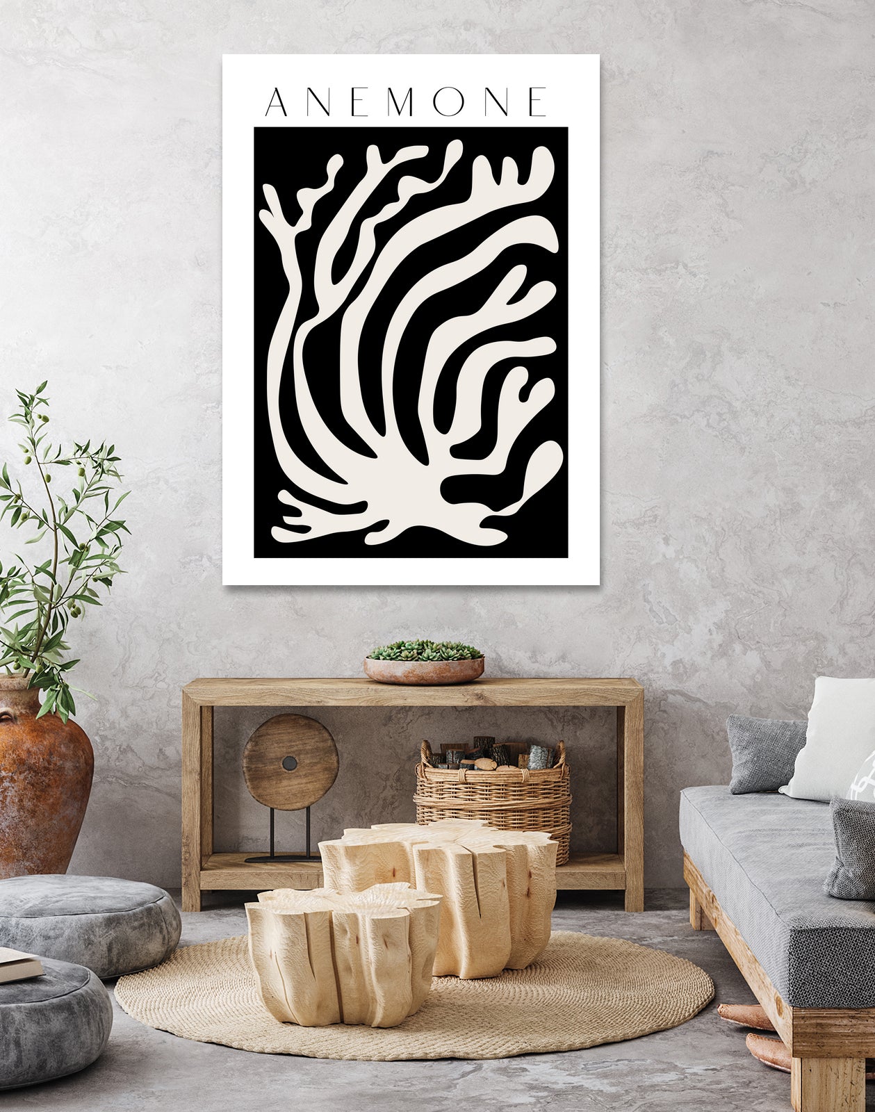 Anémone by M Studio on GIANT ART - beige