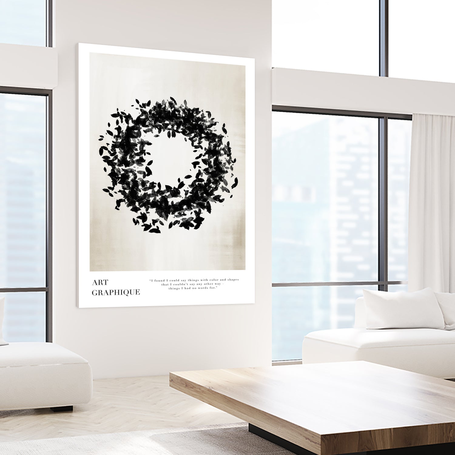 Organic Circle by M Studio on GIANT ART - beige