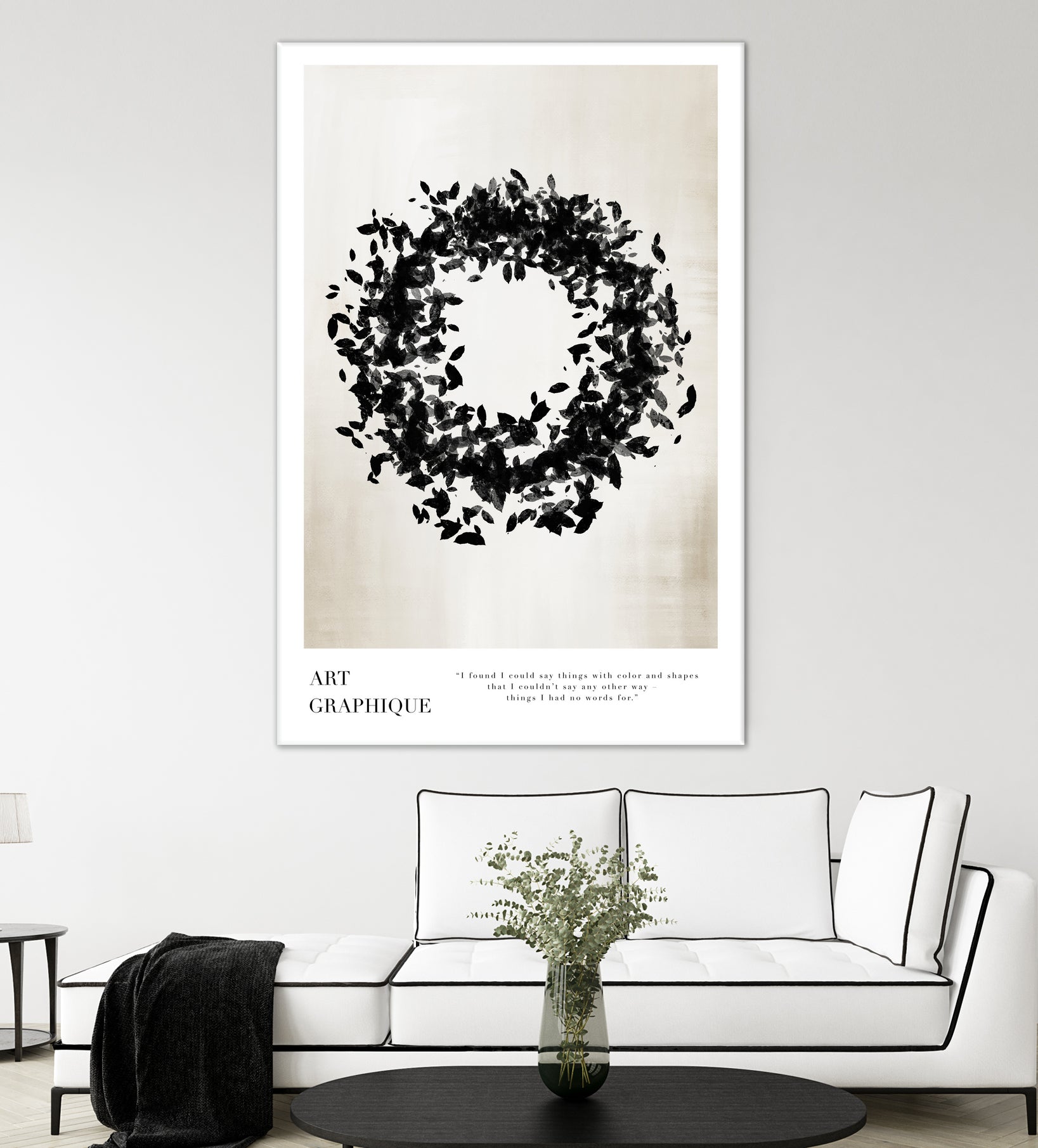 Organic Circle by M Studio on GIANT ART - beige