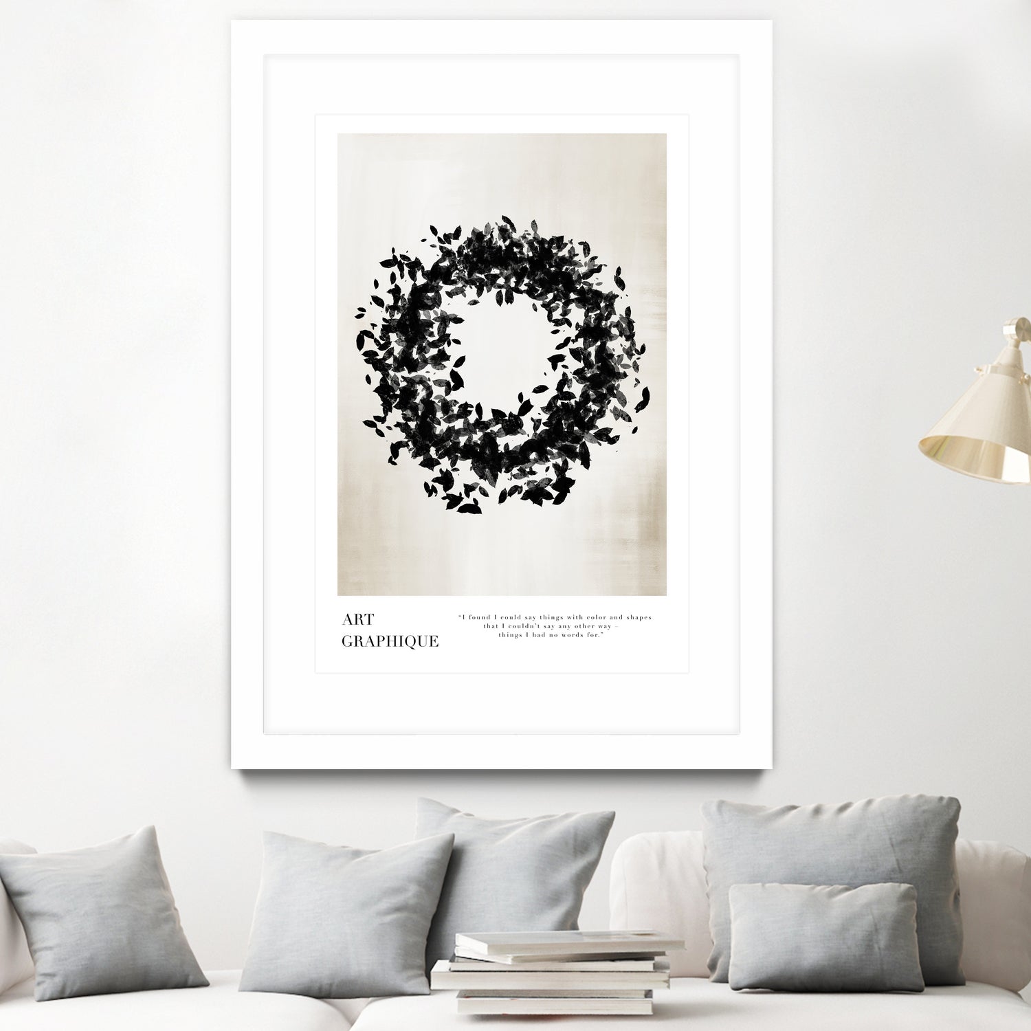 Organic Circle by M Studio on GIANT ART - beige