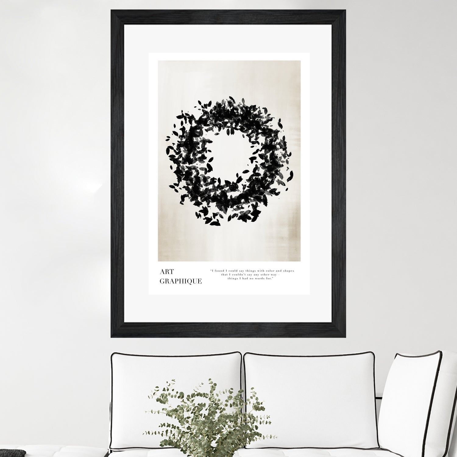 Organic Circle by M Studio on GIANT ART - beige