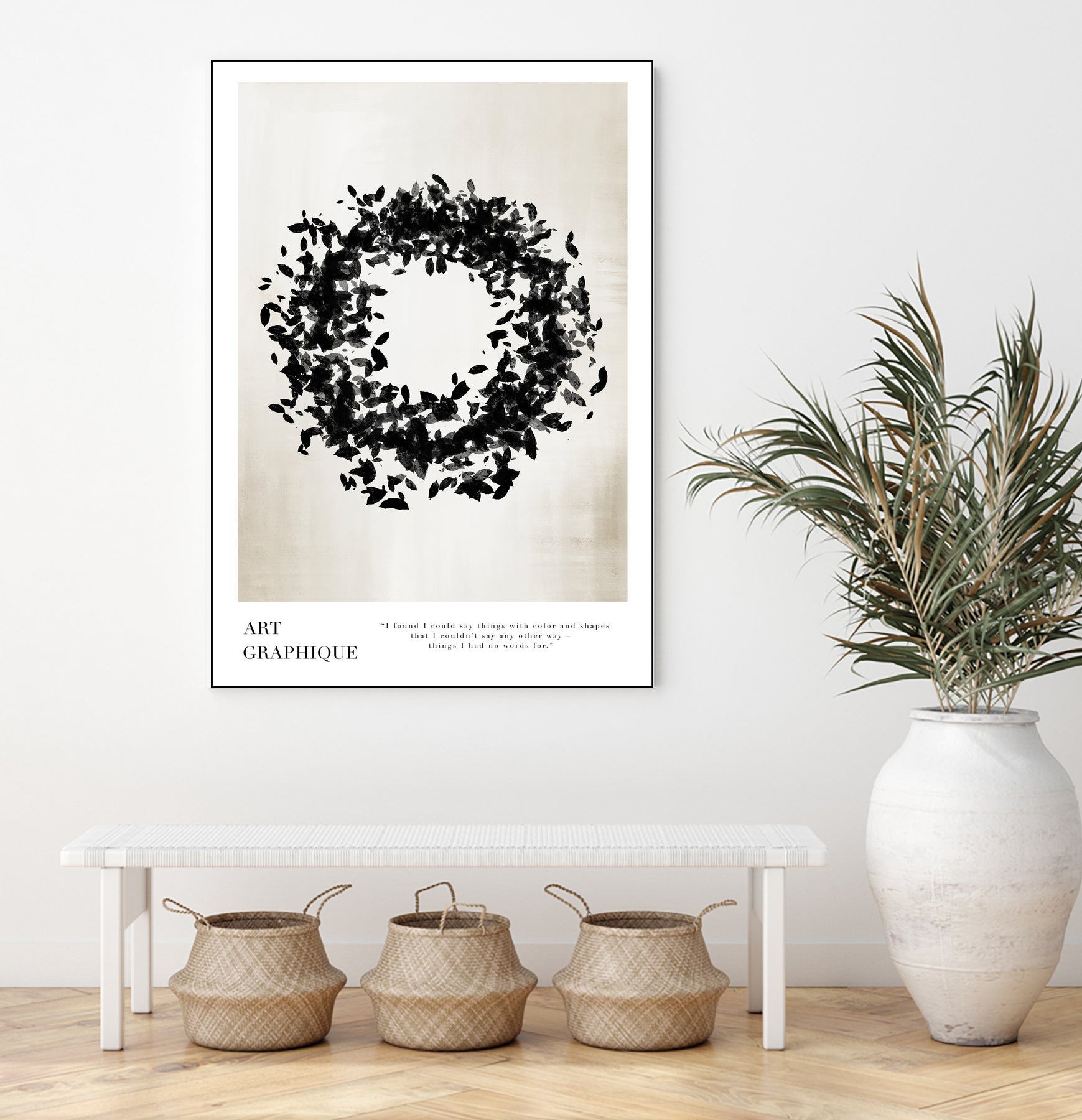 Organic Circle by M Studio on GIANT ART - beige