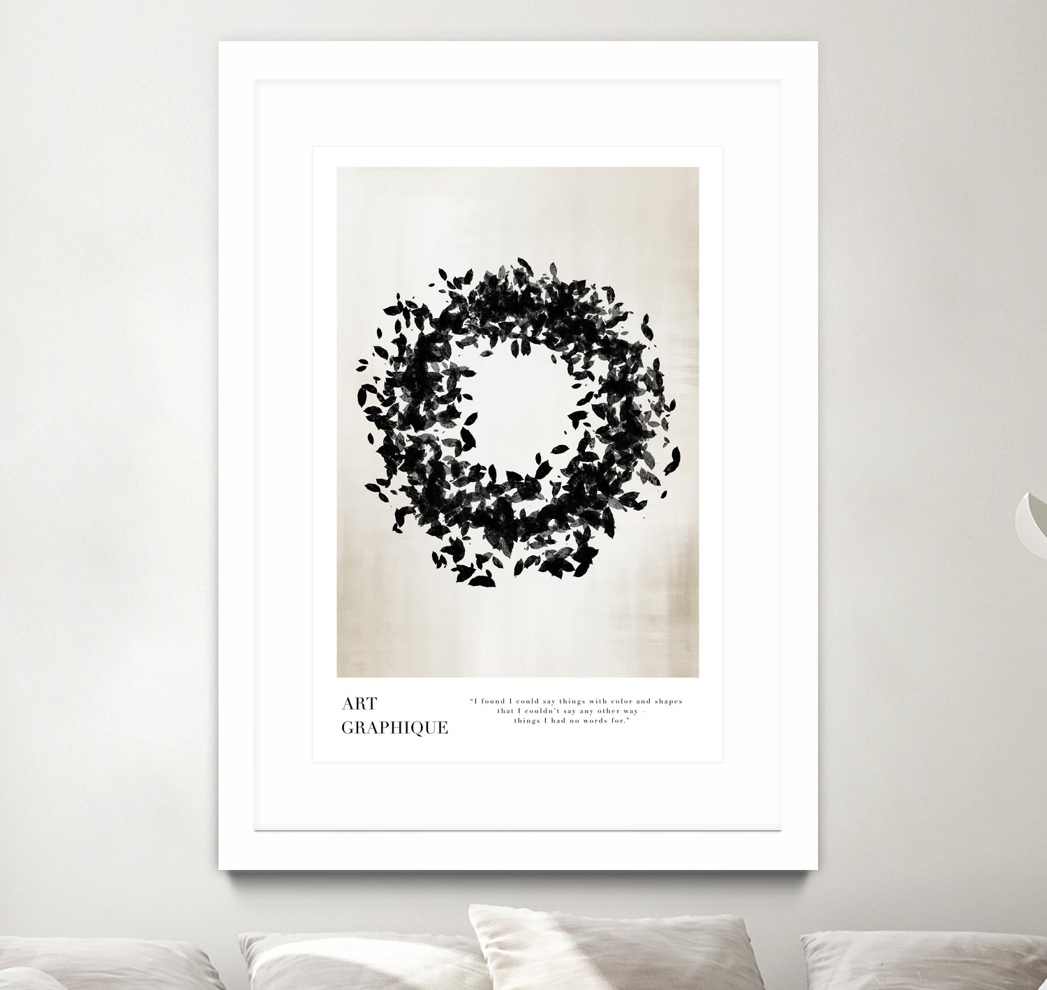 Organic Circle by M Studio on GIANT ART - beige