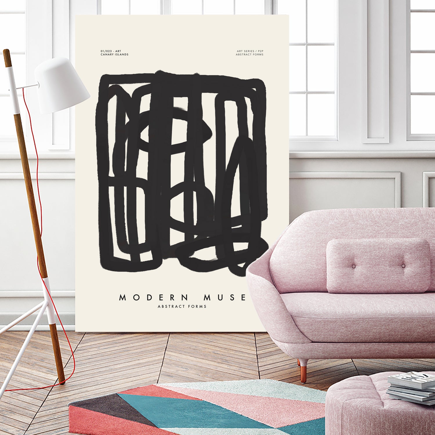 Modern Muse by M Studio on GIANT ART - beige mid century