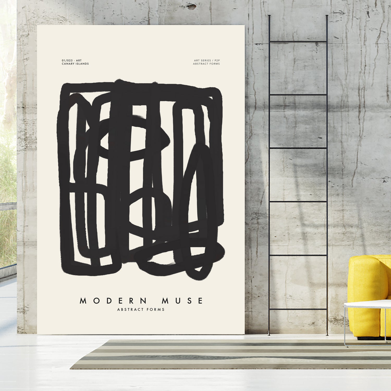 Modern Muse by M Studio on GIANT ART - beige mid century