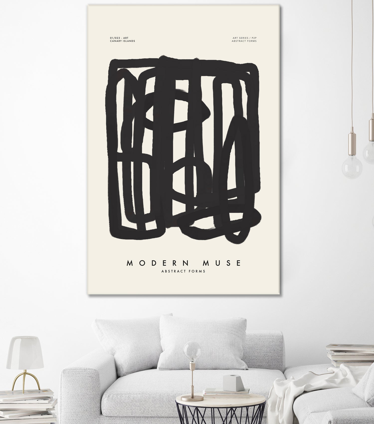 Modern Muse by M Studio on GIANT ART - beige mid century