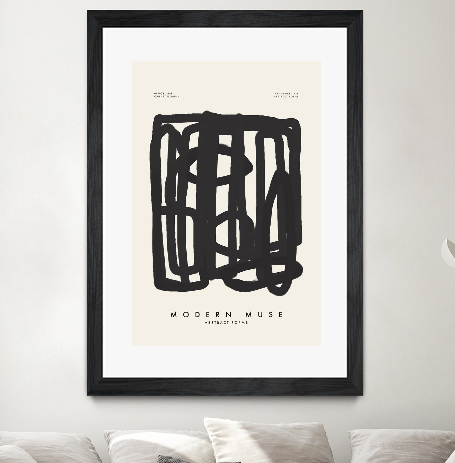 Modern Muse by M Studio on GIANT ART - beige mid century