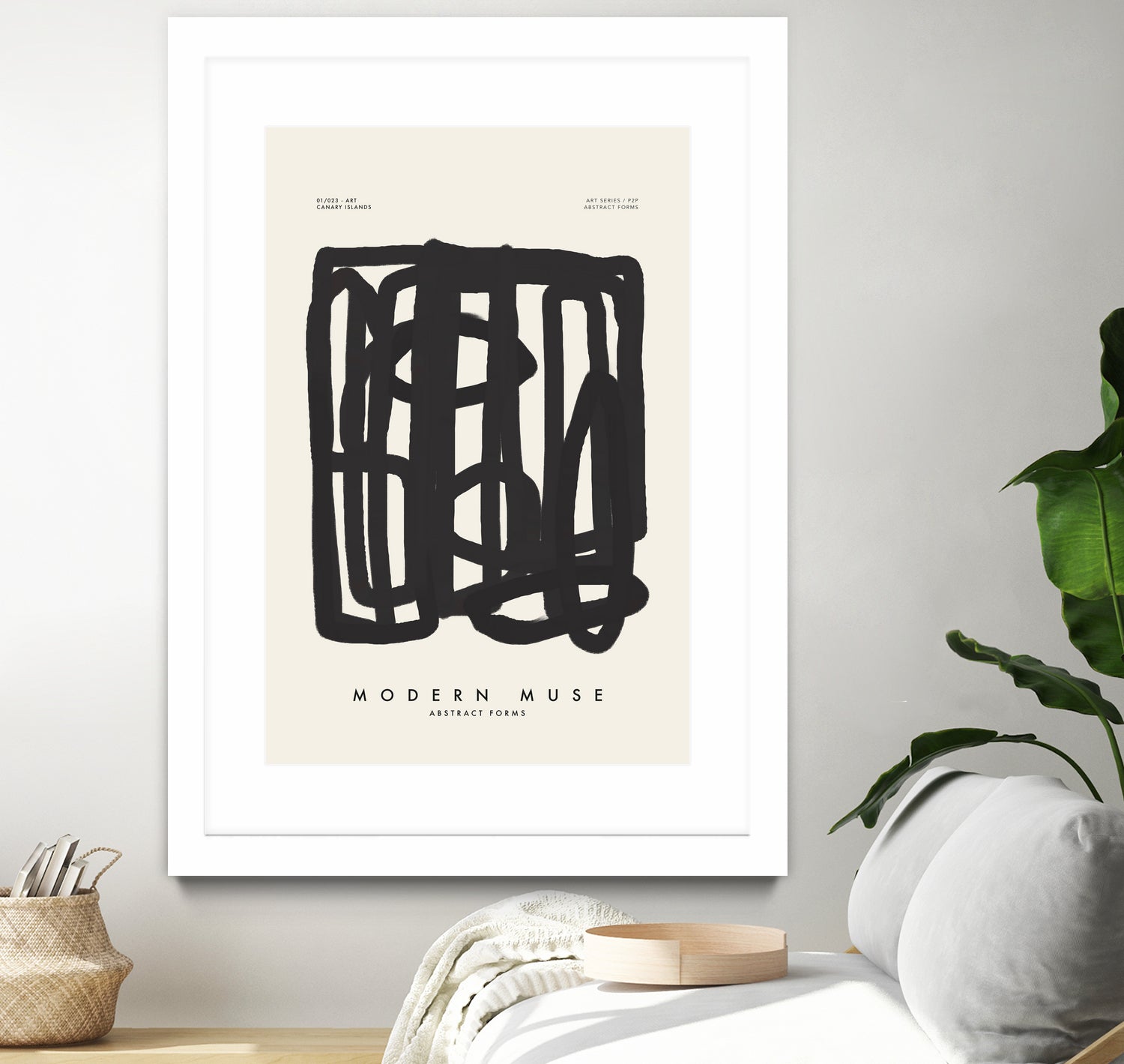 Modern Muse by M Studio on GIANT ART - beige mid century