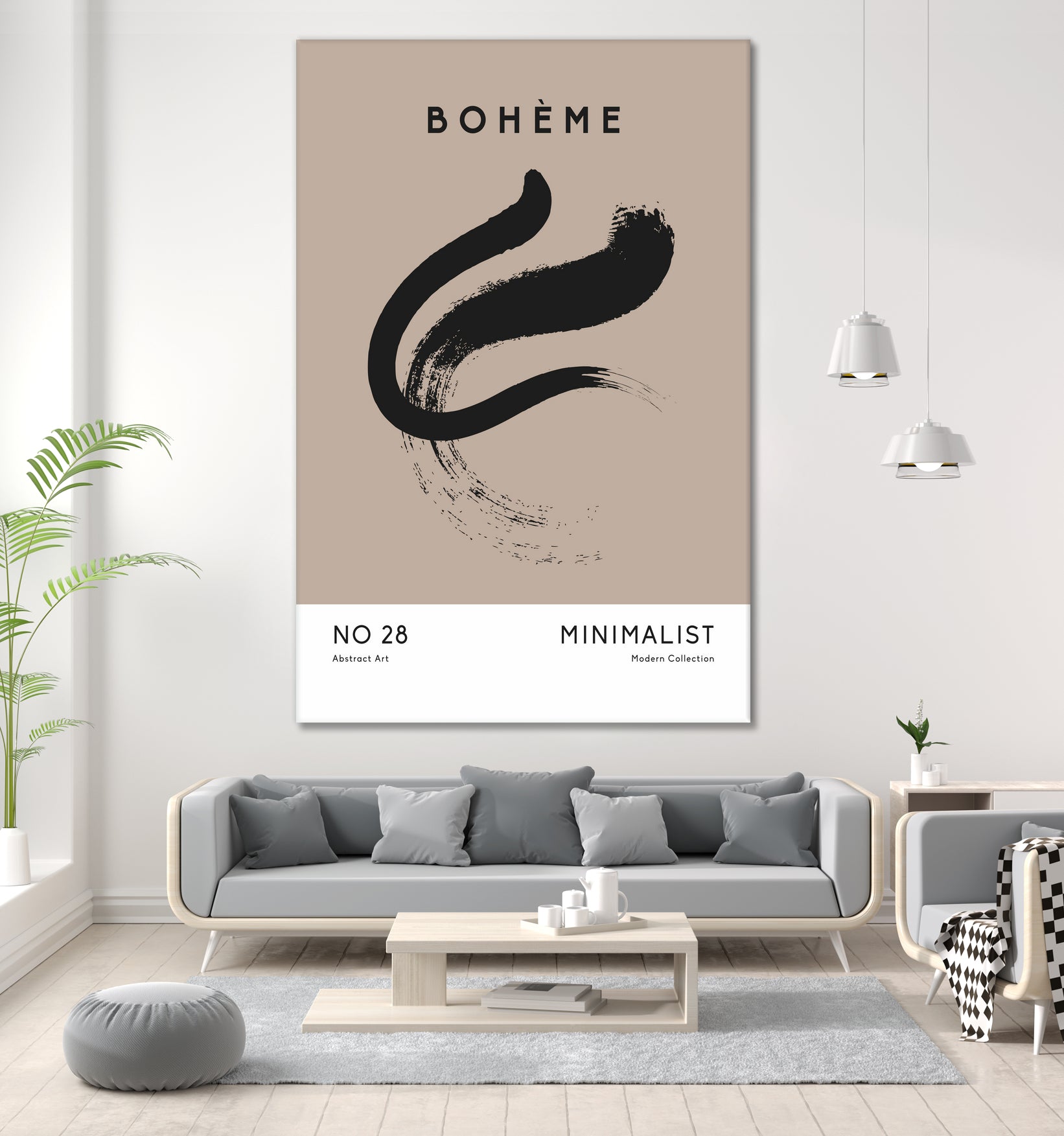 Esprit Bohème by M Studio on GIANT ART - beige minimalist