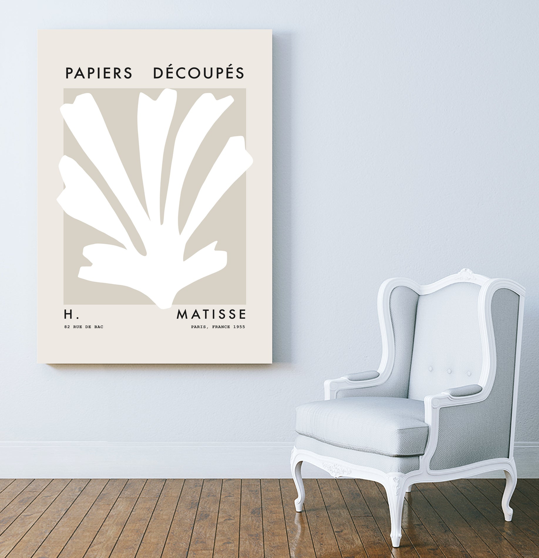 Papiers Découpés H by M Studio on GIANT ART - beige