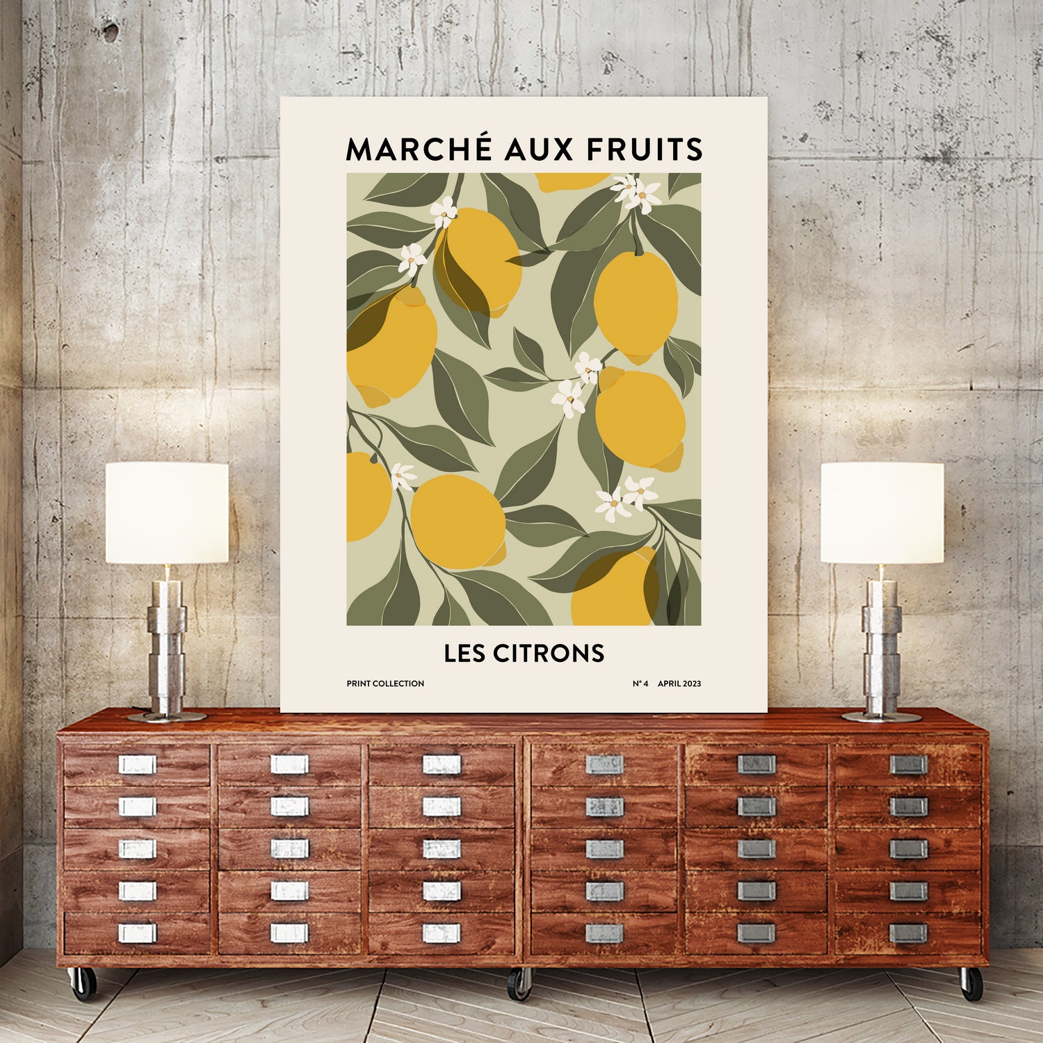 Les agrumes by M Studio on GIANT ART - green illustration lemon