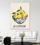 Le Citron by M Studio on GIANT ART - blue figurative canvas frame