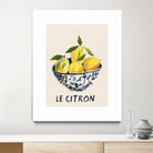 Le Citron by M Studio on GIANT ART - blue figurative canvas frame