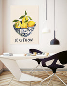 Le Citron by M Studio on GIANT ART - blue figurative canvas frame