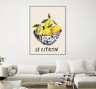 Le Citron by M Studio on GIANT ART - blue figurative canvas frame