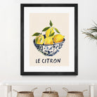 Le Citron by M Studio on GIANT ART - blue figurative canvas frame