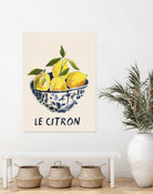 Le Citron by M Studio on GIANT ART - blue figurative canvas frame