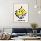Le Citron by M Studio on GIANT ART - blue figurative canvas frame