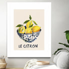 Le Citron by M Studio on GIANT ART - blue figurative canvas frame